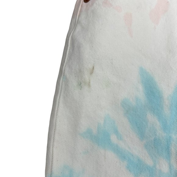 NWT Levi's Premium Deconstructed High Rise Tie Dye raw hem women's skirt size 25 - Picture 5 of 9